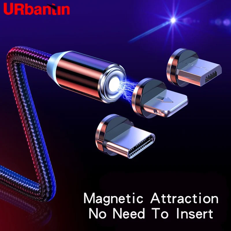 Magnetic Charge 1M/2M Cable Micro USB Cable For iPhone XR XS Max X Magnet Charger USB Type C Cable LED Charging Wire Cord
Magnetic Charge 1M/2M Cable Micro USB Cable For iPhone XR XS Max X Magnet Charger USB Type C Cable LED Charging Wire Cord
