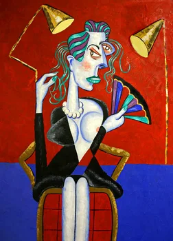 Abstract handmade painting queen making up on oil canvas for home decoration and wallpaper
Abstract handmade painting queen making up on oil canvas for home decoration and wallpaper