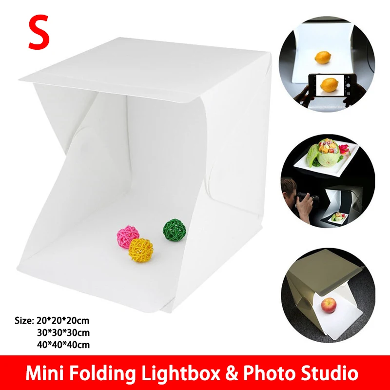 Small Size Mini Folding Lightbox Photography Studio Softbox LED Light Soft Box Camera Photo Background Box Lighting Tent Kit
Small Size Mini Folding Lightbox Photography Studio Softbox LED Light Soft Box Camera Photo Background Box Lighting Tent Kit