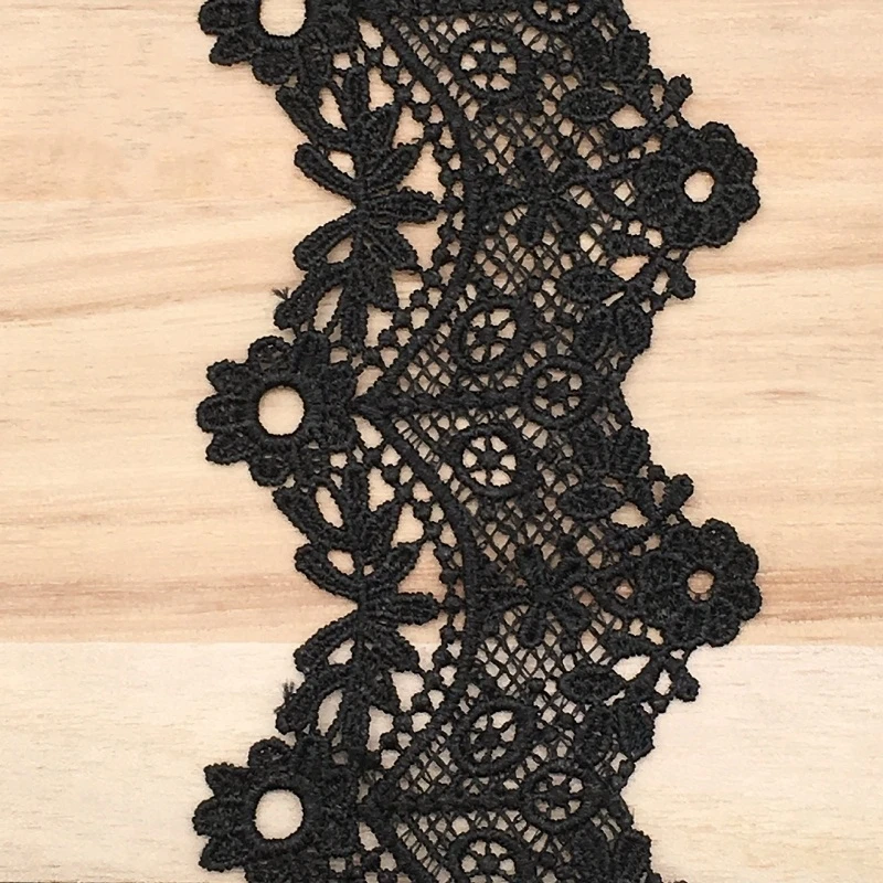 2 Yards/lot White Black Polyester Lace Fabric Embroidered Net Lace Trim Ribbons Handcrafts Sewing DIY Decoration
2 Yards/lot White Black Polyester Lace Fabric Embroidered Net Lace Trim Ribbons Handcrafts Sewing DIY Decoration