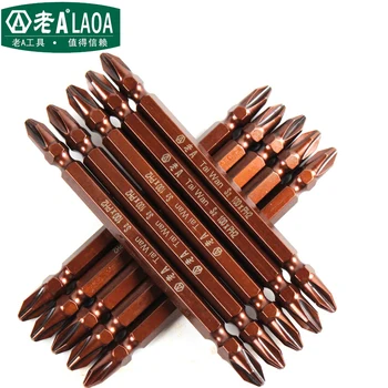 LAOA S2 Alloy Steel Electric screwdriver Bit 65mm 100mm 150mm 200mm 250mm Phillips PH2 Double screwdriver Bits 
LAOA S2 Alloy Steel Electric screwdriver Bit 65mm 100mm 150mm 200mm 250mm Phillips PH2 Double screwdriver Bits