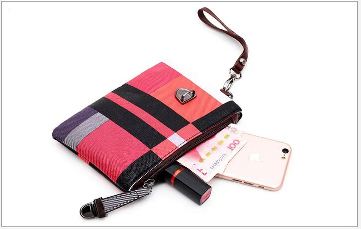 Women's Handbag Plaid with tassel Set of 4 pieces (TWH25) Handbag 23 x 12 x 25 Shoulder bag 14 x 7 x 20 Coin holder Card holder
