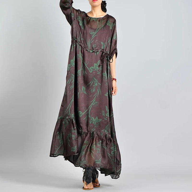 Johnature Two-piece Suit Summer Maxi Dress Print Floral Vintage High Quality O-Neck Half Sleeve 2019 New Casual Bandage Dresses
Johnature Two-piece Suit Summer Maxi Dress Print Floral Vintage High Quality O-Neck Half Sleeve 2019 New Casual Bandage Dresses