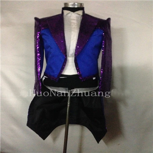 100real customs making purple&royal blue sequined tuxedo swallowtail magician jacket/party/stage performance/this is only jacket
100real customs making purple&royal blue sequined tuxedo swallowtail magician jacket/party/stage performance/this is only jacket