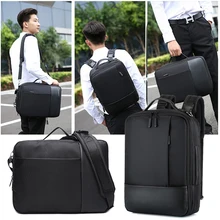 ビジネスアンチ盗難防止リュック男性スマートラップトップ bagpack usb 充電器男性ショルダーバッグ 15.6 インチノートブックパックパックメンズ黒バッグ(China)