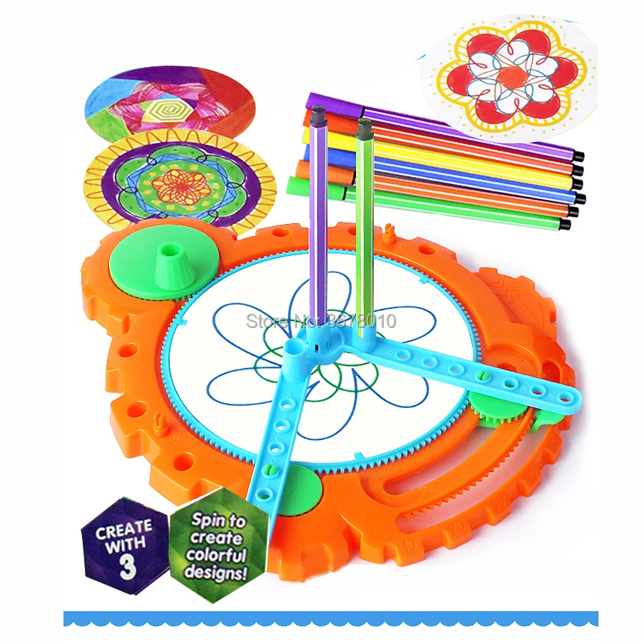 Color Spinout Drawing toys Marker Art Activity and Tool Spirograph Drawing Kit,Spin to Create Colorful Designs educational toys
Color Spinout Drawing toys Marker Art Activity and Tool Spirograph Drawing Kit,Spin to Create Colorful Designs educational toys