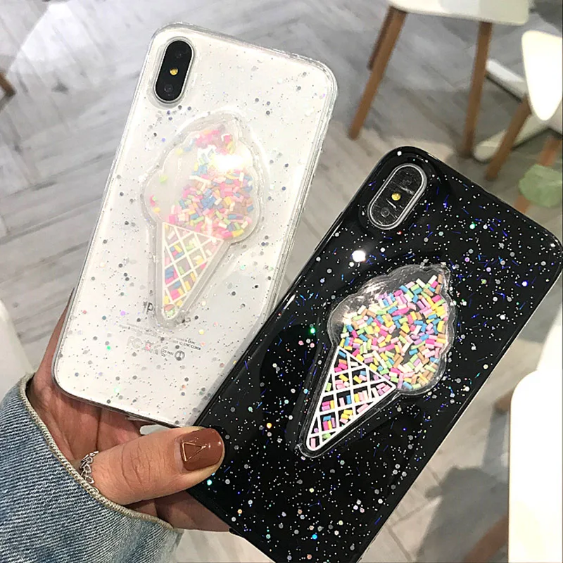 Cute 3D Summer Ice Cream Phone Case For iPhone X 6 6S 7 8 Plus Luxury Shining Glitter Powder Soft TPU Back Cover Case Coque
Cute 3D Summer Ice Cream Phone Case For iPhone X 6 6S 7 8 Plus Luxury Shining Glitter Powder Soft TPU Back Cover Case Coque