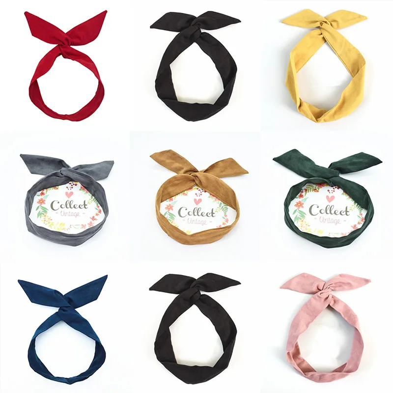 Suede Solid Color Rabbit Ear Ribbon Womens Headwear Twist Hairband Metal Wire Scarf Headband Hair Band Accessories
Suede Solid Color Rabbit Ear Ribbon Womens Headwear Twist Hairband Metal Wire Scarf Headband Hair Band Accessories