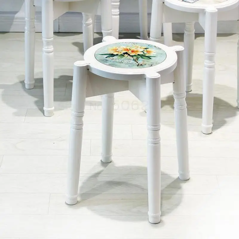 Solid Wooden Dining Stool Fashion Creative Small Stool Family Living Room Bench Modern Simple Dining Table Round Stool Pastoral
Solid Wooden Dining Stool Fashion Creative Small Stool Family Living Room Bench Modern Simple Dining Table Round Stool Pastoral
