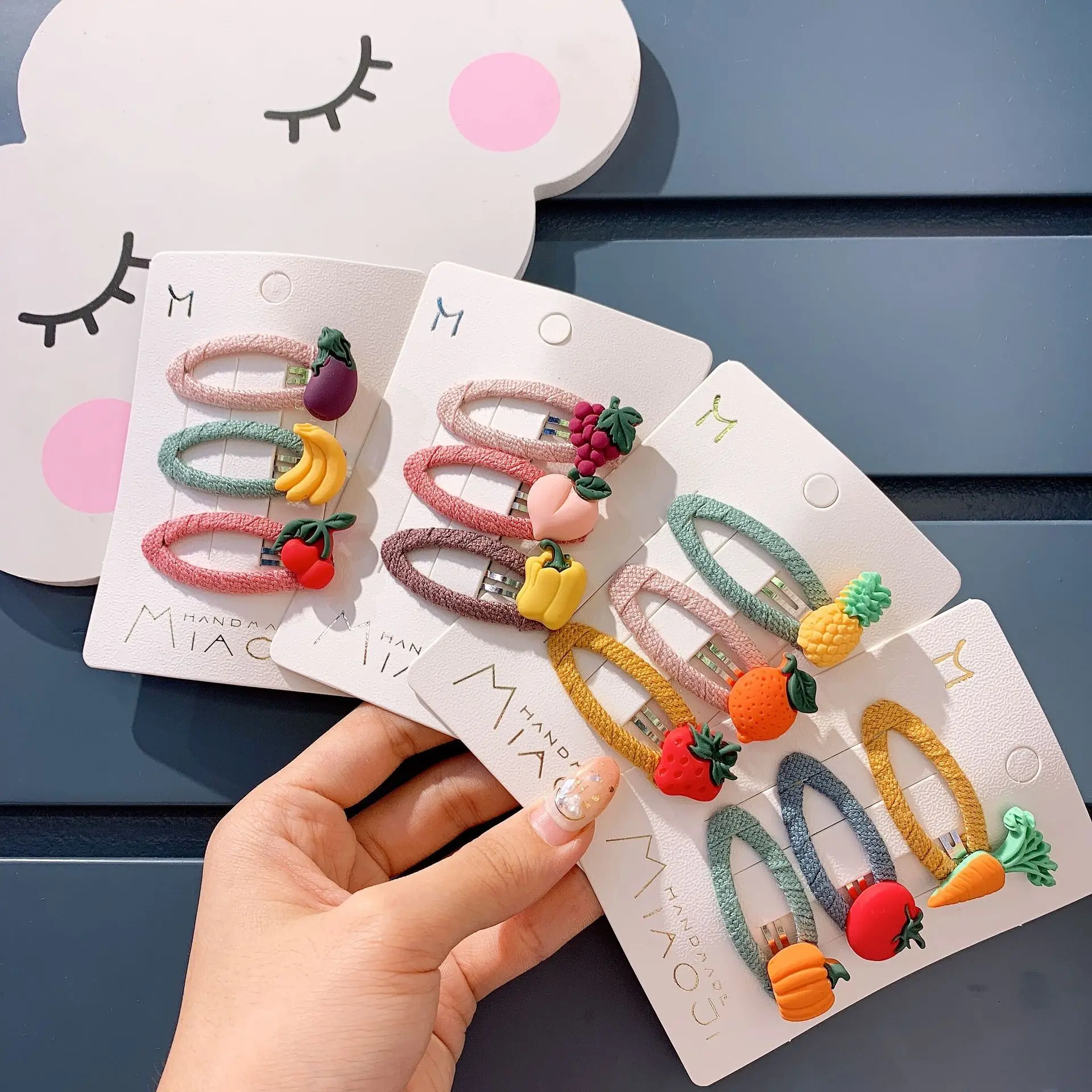 Korean Japan Cartoon Fruits Vegetable Peaches Children Girl Kids BB Hairpins Hair clips Head wear Sets Accessories-SKC5-W1
Korean Japan Cartoon Fruits Vegetable Peaches Children Girl Kids BB Hairpins Hair clips Head wear Sets Accessories-SKC5-W1