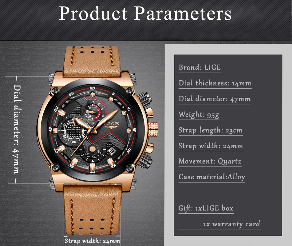 Reloje 2018 LIGE Men Watch Male Leather Automatic date Quartz Watches Mens Luxury Brand Waterproof Sport Clock Relogio Masculino 10