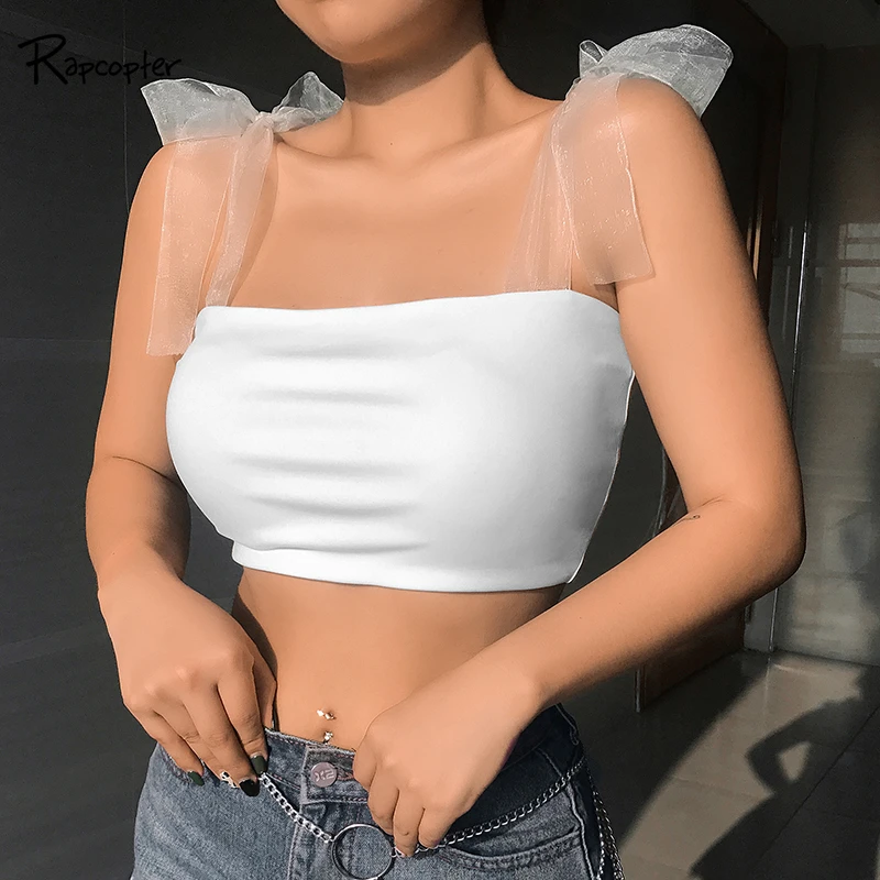 Rapcopter Patchwork Mesh Transparent Strap Tank Top Women Casual Summer Backless Cute Crop Tops Tie Up White Cropped High Street
Rapcopter Patchwork Mesh Transparent Strap Tank Top Women Casual Summer Backless Cute Crop Tops Tie Up White Cropped High Street
