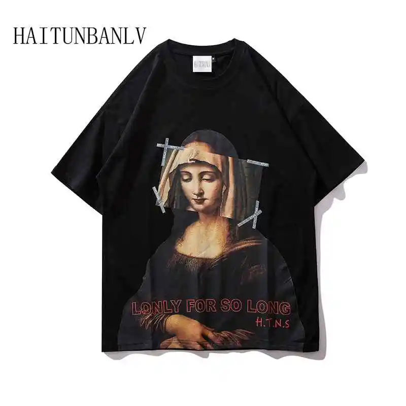 2019 Summer New Hip Hop Mona Lisa Virgin Mary Funny Pattern T Shirt Short Sleeve Fashion Harajuku Tees Streetwear Cotton TShirt
2019 Summer New Hip Hop Mona Lisa Virgin Mary Funny Pattern T Shirt Short Sleeve Fashion Harajuku Tees Streetwear Cotton TShirt