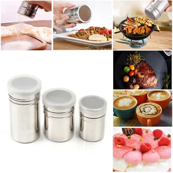 Stainless Steel Powder Sprinkle Extinguishers Tank Gauze Bucket Cocoa Powder Cinnamon Powder Dusting Cans For Latte Art Barista
Stainless Steel Powder Sprinkle Extinguishers Tank Gauze Bucket Cocoa Powder Cinnamon Powder Dusting Cans For Latte Art Barista