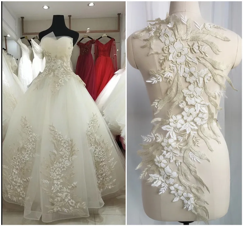 Gold Silk Large Lace Flowers White Wedding Dress Handmade DIY Bride Hair Accessories Lace Patch Clothes Applique
Gold Silk Large Lace Flowers White Wedding Dress Handmade DIY Bride Hair Accessories Lace Patch Clothes Applique