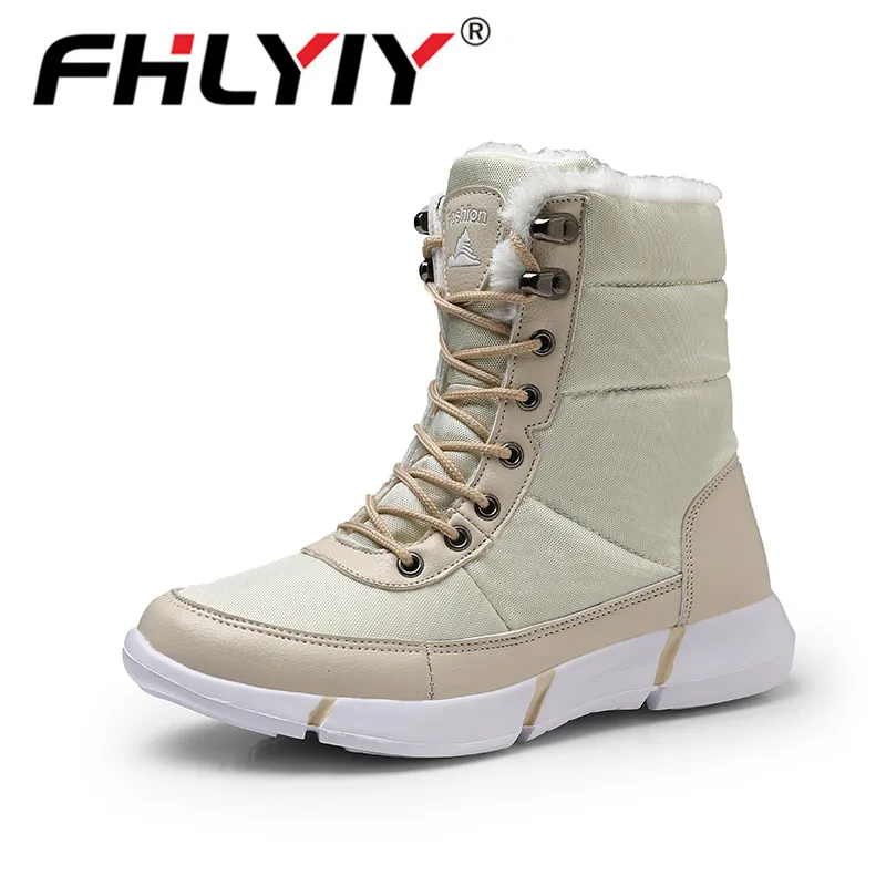 Фото Winter Waterproof Snow Men Boots Shoes With Fur Plush Warm Male Casual Women High tops Boot Sneakers Unisex | Обувь