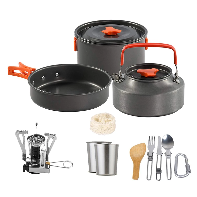 Outdoor Camping Pot Set Camping Cookware Hiking Picnic Teapot Pot Set Camping Cup Portable Cooking Equipment Gas Stove Pot Pan
Outdoor Camping Pot Set Camping Cookware Hiking Picnic Teapot Pot Set Camping Cup Portable Cooking Equipment Gas Stove Pot Pan