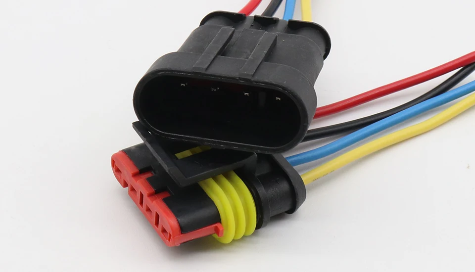 Description Picture 3 of item4 Pin Way Sealed Waterproof Electrical Wire Connector Plug Set auto connectors with cable