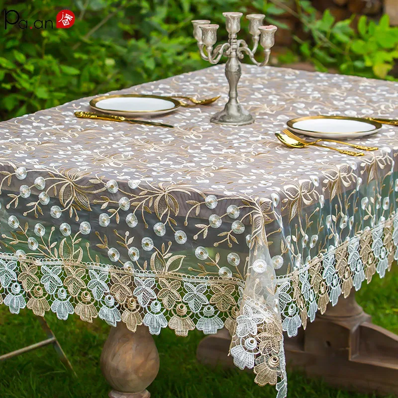 Pa.an Advanced Crochet Lace Tablecloth Translucent Table Cover Wedding Decoracion Country Floral Embroidery Elegant Decoration
Pa.an Advanced Crochet Lace Tablecloth Translucent Table Cover Wedding Decoracion Country Floral Embroidery Elegant Decoration