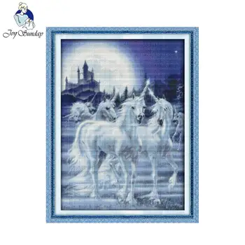 Joy Sunday Needlework Embroidery Stamped Count Cross Stitch Needlepoint kits Unicorn Pattern Cross Embroidery Design Home Decor
Joy Sunday Needlework Embroidery Stamped Count Cross Stitch Needlepoint kits Unicorn Pattern Cross Embroidery Design Home Decor