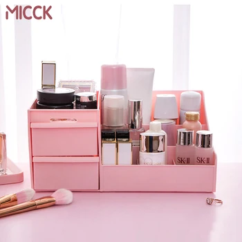 MICCK Desktop Solid Color Drawer Cosmetic Storage Box Large Dressing Table Stationery Organizer Case Home Makeup Organizer
MICCK Desktop Solid Color Drawer Cosmetic Storage Box Large Dressing Table Stationery Organizer Case Home Makeup Organizer