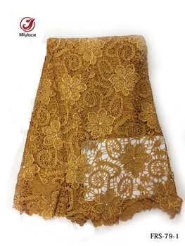 New coming african guipure lace fabric with charming stones high quality embroidered cord lace fabrics for dress FRS-79
New coming african guipure lace fabric with charming stones high quality embroidered cord lace fabrics for dress FRS-79