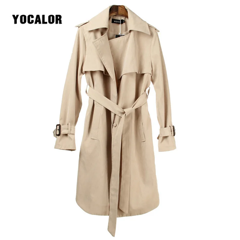 YOCALOR Women Trench Coat Windbreaker Spring 2018 Fashion Long Outwear Slim For Women With Belt Female Overcoat Autumn Outerwear
YOCALOR Women Trench Coat Windbreaker Spring 2018 Fashion Long Outwear Slim For Women With Belt Female Overcoat Autumn Outerwear
