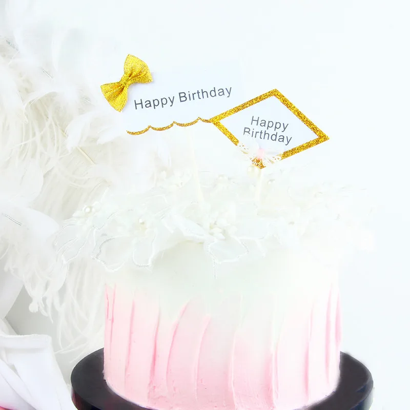 New INS Lace Gold Happy Birthday Cupcake Topper Ribbon Pearl Paper Cake Topper For Baby Shower Birthday Party Cake Decorations
New INS Lace Gold Happy Birthday Cupcake Topper Ribbon Pearl Paper Cake Topper For Baby Shower Birthday Party Cake Decorations