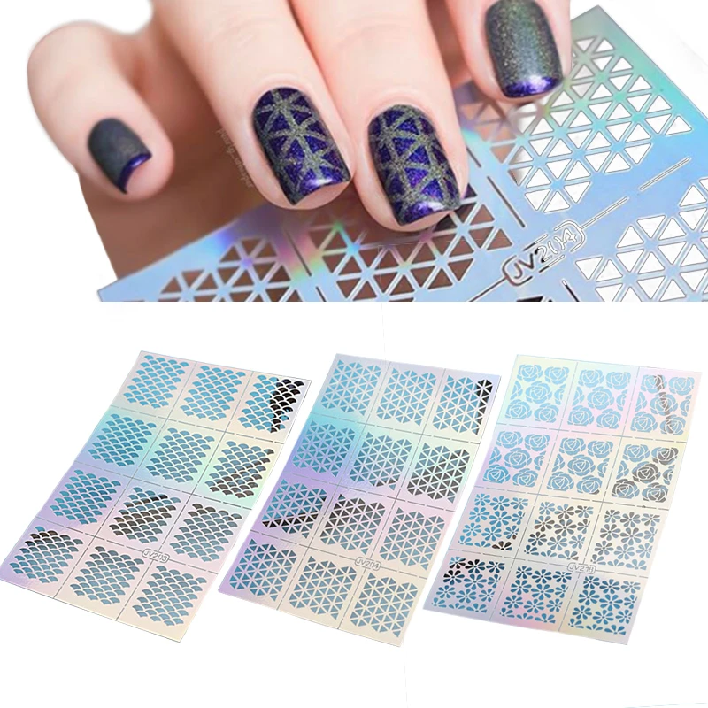 12 Tips/Sheet Fish Scale Nail Vinyls Irregular Triangle Grid Pattern Easy Use Nail Art Tips Manicure Stencil Nail Hollow Sticker
12 Tips/Sheet Fish Scale Nail Vinyls Irregular Triangle Grid Pattern Easy Use Nail Art Tips Manicure Stencil Nail Hollow Sticker