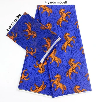 2 Pcs Set 4 Yards African Ankara Prints Modell Material & 2 Yards Chiffon Ankara Chiffon Fabric YBXM-13
2 Pcs Set 4 Yards African Ankara Prints Modell Material & 2 Yards Chiffon Ankara Chiffon Fabric YBXM-13