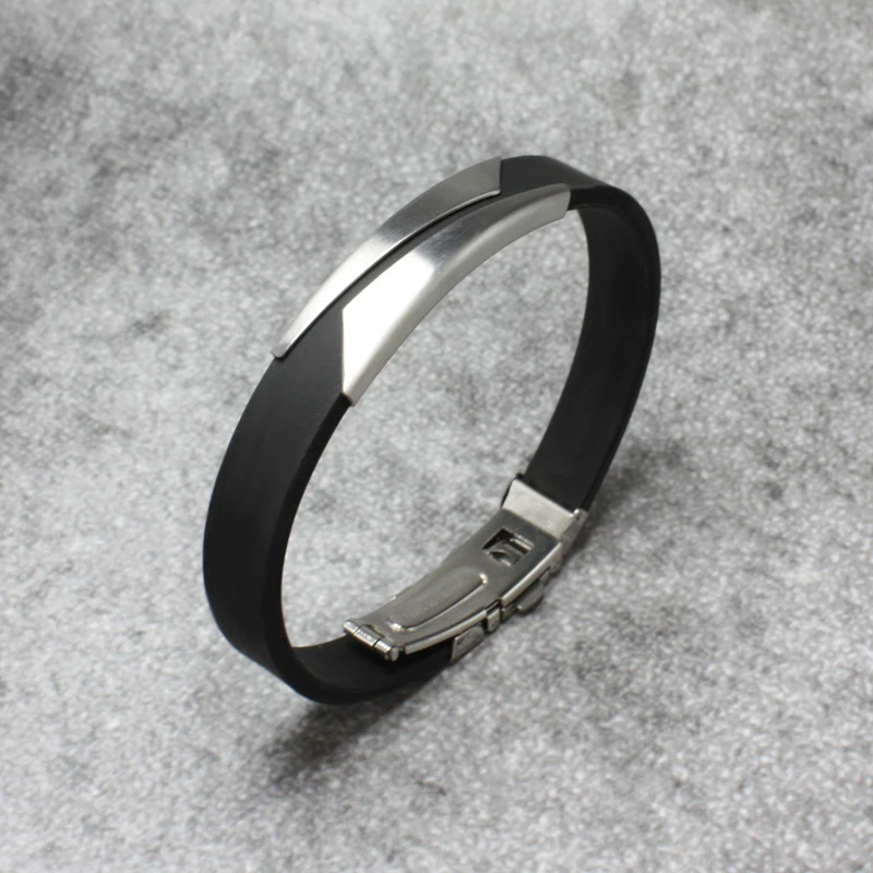 Black Sport Silicone Bracelets Bangles Men Stainless Steel Geometric Charm Jewelry Geometric Steel Punk Accessories Cuff Bangle
Black Sport Silicone Bracelets Bangles Men Stainless Steel Geometric Charm Jewelry Geometric Steel Punk Accessories Cuff Bangle