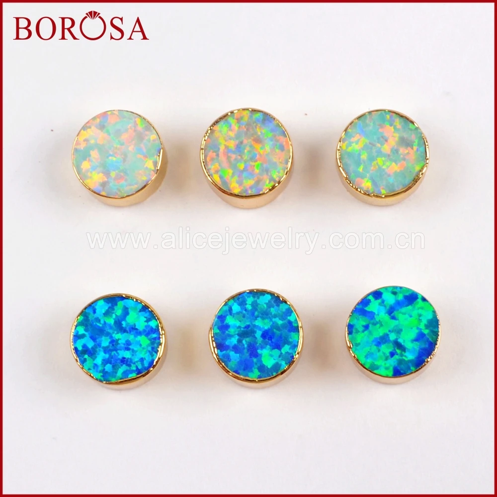 BOROSA 10PCS 8mm Round Gold Color Japanese Opal Side Drilled Beads White/Blue Man-made Opal Beads for Bracelets/Pendant G1563
BOROSA 10PCS 8mm Round Gold Color Japanese Opal Side Drilled Beads White/Blue Man-made Opal Beads for Bracelets/Pendant G1563