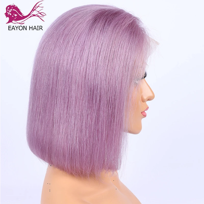 EAYON HAIR 13X6 Lace Front Human Hair Wigs Purple Color Short Bob Cut Style Brazilian Remy Hair Lace Frontal Wig For Hot Summer
EAYON HAIR 13X6 Lace Front Human Hair Wigs Purple Color Short Bob Cut Style Brazilian Remy Hair Lace Frontal Wig For Hot Summer