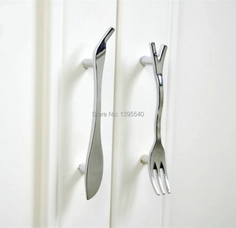 New Silver Spoon Knife Fork Kids Bedroom Furniture Knobs Kitchen Cabinet Cupboard Closet Drawer Handle Pulls Bars
New Silver Spoon Knife Fork Kids Bedroom Furniture Knobs Kitchen Cabinet Cupboard Closet Drawer Handle Pulls Bars