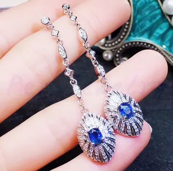 Sapphire drop earring Free shipping Natural real sapphire 925 sterling silver 0.6ct*2pcs gemstone Fine jewelry #J19011101
Sapphire drop earring Free shipping Natural real sapphire 925 sterling silver 0.6ct*2pcs gemstone Fine jewelry #J19011101