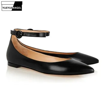 Japanese Style Fashion Genuine Leather Women Sandals Luxury Summer Black Ankle Strap Flat Shoes Lady Pointed Toe Office Sandals
Japanese Style Fashion Genuine Leather Women Sandals Luxury Summer Black Ankle Strap Flat Shoes Lady Pointed Toe Office Sandals