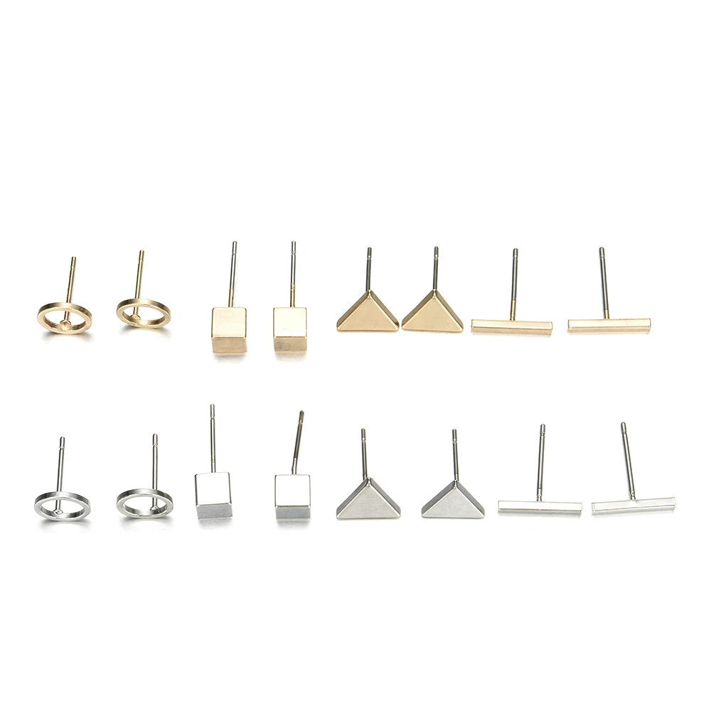 Occident Simple style 4pairs/set Gold Alloy geometric square triangle round one-word Stud Earrings fashion combination
Occident Simple style 4pairs/set Gold Alloy geometric square triangle round one-word Stud Earrings fashion combination