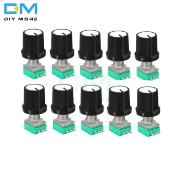10PCS 6mm 3 pin 3P Knurled Shaft Single Linear B Type 5K 10K B20K B50K B100K B500K ohm Rotary Potentiometer Knob With Cap White
10PCS 6mm 3 pin 3P Knurled Shaft Single Linear B Type 5K 10K B20K B50K B100K B500K ohm Rotary Potentiometer Knob With Cap White