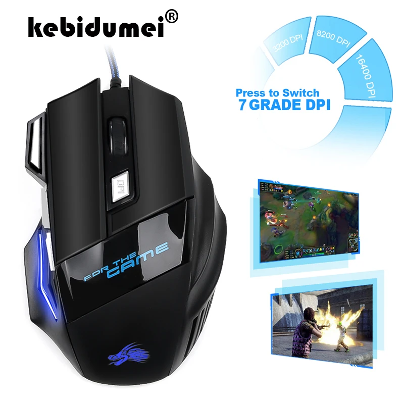 kebidumei 5500DPI 7 Button Wired Gaming Mouse LED USB Optical Wired Mouse for Professional Gamer Computer 6 Button Mouse Mice
kebidumei 5500DPI 7 Button Wired Gaming Mouse LED USB Optical Wired Mouse for Professional Gamer Computer 6 Button Mouse Mice