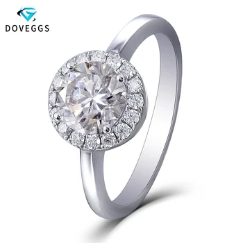 DovEggs 14K White Gold Center 1.5ct carat 7.5mm F Color Moissanite Halo Engagement Rings For Women Gold Ring with 1.4mm Accents
DovEggs 14K White Gold Center 1.5ct carat 7.5mm F Color Moissanite Halo Engagement Rings For Women Gold Ring with 1.4mm Accents