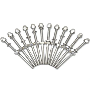 (12-PACK) Stainless Threaded Terminal Stud End Fitting for 1/8 Cable Deck Railing Hand Swage T316 Marine Grade
(12-PACK) Stainless Threaded Terminal Stud End Fitting for 1/8 Cable Deck Railing Hand Swage T316 Marine Grade