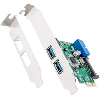 PCI-e to 2 Port USB 3.0 & 1 Port 19 Pin Header USB 3.0 Adapter PCI Express USB Controller Hub Card SATA Power Supply
PCI-e to 2 Port USB 3.0 & 1 Port 19 Pin Header USB 3.0 Adapter PCI Express USB Controller Hub Card SATA Power Supply