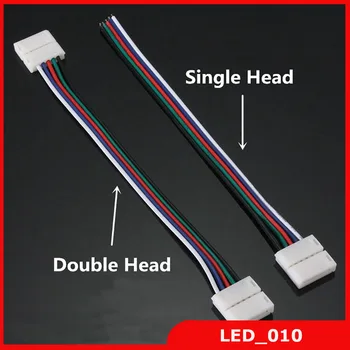 10pcs/lot 12mm 5pin RGBW LED Strip Connector Wire Two clip Extend Cable For 5050 RGBW Strip light No Need Soldering
10pcs/lot 12mm 5pin RGBW LED Strip Connector Wire Two clip Extend Cable For 5050 RGBW Strip light No Need Soldering