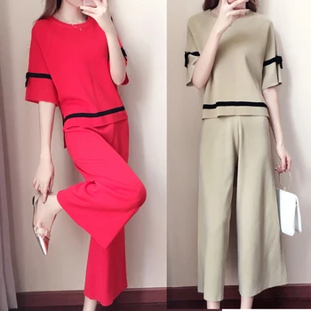 Spring Knitted 2 Piece Set Women Leisure Tracksuit Casual Trousers Suit Set Ensemble Femme Deux Pieces Year-old Female Costume
Spring Knitted 2 Piece Set Women Leisure Tracksuit Casual Trousers Suit Set Ensemble Femme Deux Pieces Year-old Female Costume
