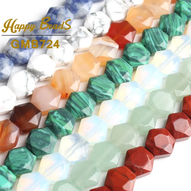 8x8MM Natural Faceted Agates Jades Turquoises Stone Beads Hexagon Shape Loose Spacer Beads For Jewelry Making DIY Bracelet
8x8MM Natural Faceted Agates Jades Turquoises Stone Beads Hexagon Shape Loose Spacer Beads For Jewelry Making DIY Bracelet