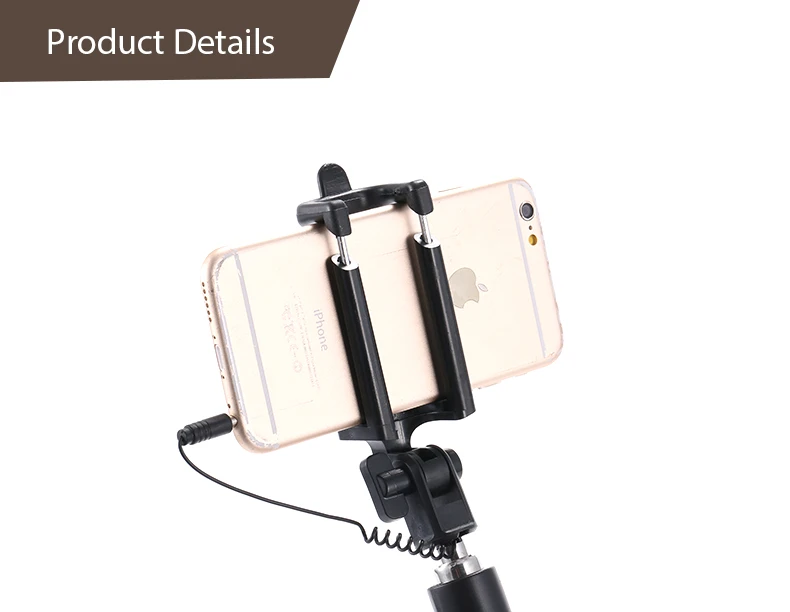 for Iphone X XR XS MAX Wired Selfie Stick Selfie Monopod for iphone X 8 7 6 plus 5 5s Wired Photograph Tripod Extendable Selfie