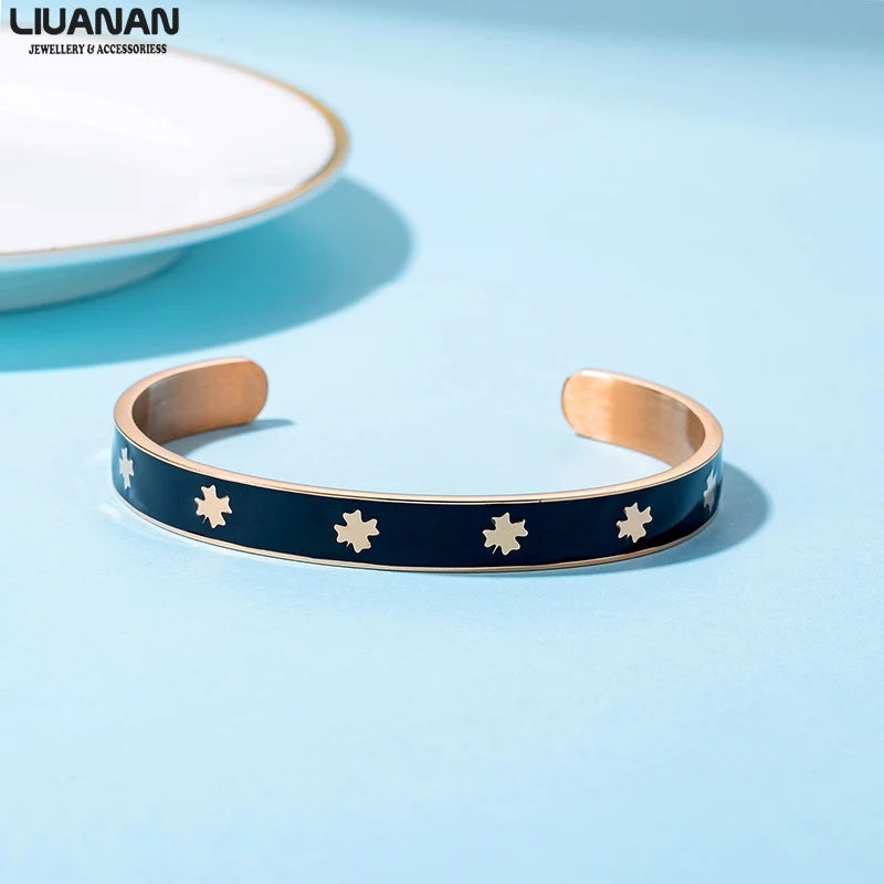 Stainless Steel Loves Bangles Bracelets For Women Enamel Clover Bracelet Cuff Bangle Lucky Female Jewelry Gift
Stainless Steel Loves Bangles Bracelets For Women Enamel Clover Bracelet Cuff Bangle Lucky Female Jewelry Gift