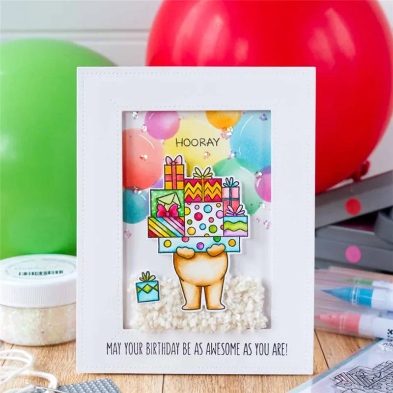 GJCrafts Animal Bear Gifts Stamps with Metal Cutting Dies for Scrapbooking Card Making New Arrival DTY Album Crafts Photo Decor
GJCrafts Animal Bear Gifts Stamps with Metal Cutting Dies for Scrapbooking Card Making New Arrival DTY Album Crafts Photo Decor