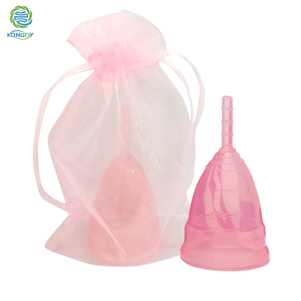 

KONGDY 2 Pcs Silicone Menstrual Cups Women's Reusable Medical Soft Cup Big/Small Feminine Hygiene Personal Health Care Product
