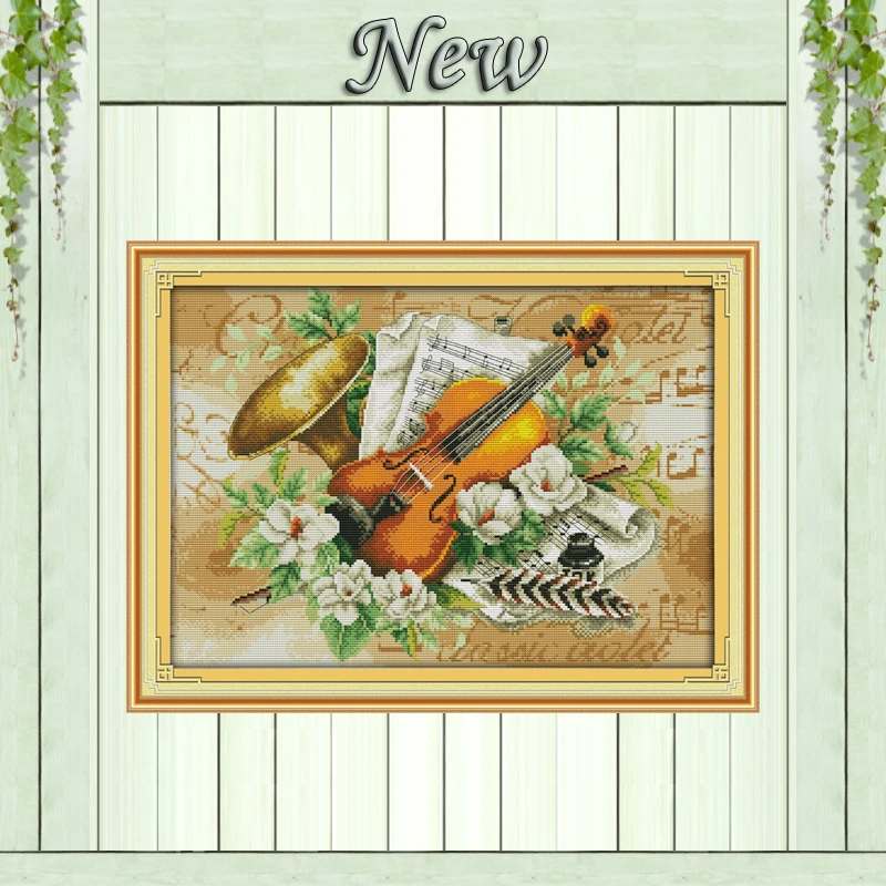 Flowers and the violin,11CT pattern printed on Canvas DMC 14CT Cross Stitch Embroidery kit,Needlework Set,House Home wall Decor
Flowers and the violin,11CT pattern printed on Canvas DMC 14CT Cross Stitch Embroidery kit,Needlework Set,House Home wall Decor